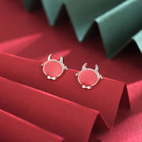 S925 Silver Cute Bull Earrings Natal Year – Useful Gifts — 3