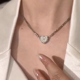 Diamond-embedded Love Multi-layer Magnet Necklace – Jewelry Gift Ideas — 8