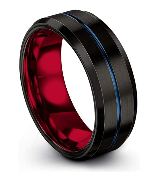 Men's Titanium Steel Brushed Polished Ring – Gifts for Him — 1