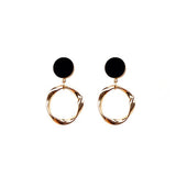 Round Small Circle White Fungus Ring Earrings – Thoughtful Gifts — 1