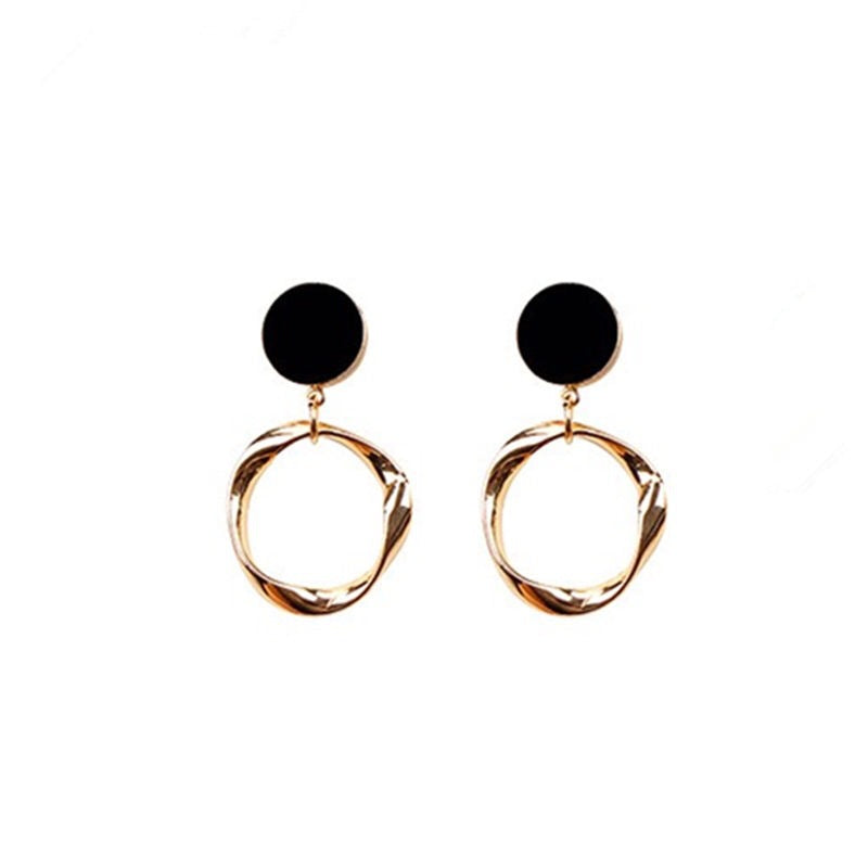 Round Small Circle White Fungus Ring Earrings – Thoughtful Gifts — 1