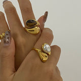 Mara Amber Pearl Ring – Surprise Gifts — 8