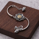 925 Sterling Silver Creative Lotus Bracelet Women – Jewelry Gift Ideas — 2