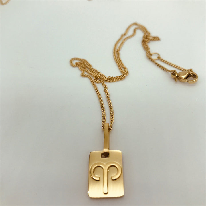 Titanium Steel Electroplating Square Necklace – Jewelry Gift Ideas — 1
