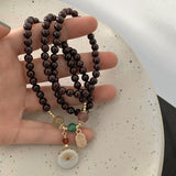 Women's Multi-loop Garnet Peace Clasp Bracelet – Jewelry Gift Ideas — 4