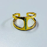 Female Copper Plating 18K Gold Inlaid Emerald Zircon – Gifts for Her — 5