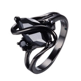 Black Gold S Shaped Zircon High End Diamond Ring – Gifts for Him — 13