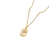 Titanium Steel Flower Pendant Retro Affordable – Jewelry Gift Ideas — 6