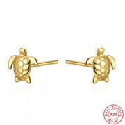 S925 Sterling Silver Mini Turtle Earrings – Meaningful Gifts — 3