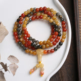 Natural Xinjiang Golden Silk Jade 108 Beads – Jewelry Gift Ideas — 2