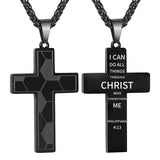 Men's Stainless Steel Lettering Cross Necklace – Jewelry Gift Ideas — 8