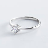 Women's Sterling Silver Ring Gift Moissanite – Gifts for Her — 3