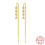 Sterling Silver Tassel Ear Wires With Diamonds – Stylish Gifts — 10