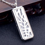 Square Essential Oil Necklace Openable Silver – Jewelry Gift Ideas — 13