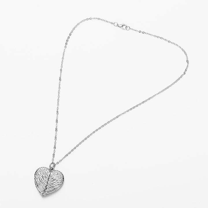 Necklace With Blank Heart Heat Transfer Angel – Jewelry Gift Ideas — 1