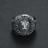 Exaggerated Domineering Black Diamond Lion Head Ring – Useful Gifts — 3