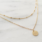 Glossy Metal Disc Pendant Women's Clavicle – Jewelry Gift Ideas — 2