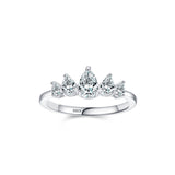Women's S925 Sterling Silver Drop-shaped Ring – Gifts for Her — 10