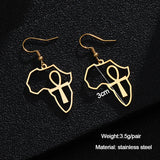 Fashion Hot Sale Cross Africa Map Earrings – Stylish Gifts — 5