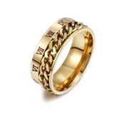 Roman Letter Rotatable Chain Rings Men Digital – Jewelry Gift Ideas — 6