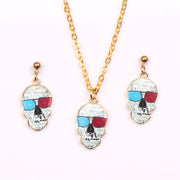 Fashion Oil Dripping Skull Necklace Suit – Jewelry Gift Ideas — 2