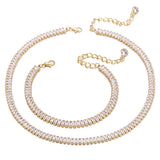 Golden Rhinestone Clavicle Chain Short Necklace – Jewelry Gift Ideas — 6