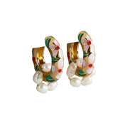 Alloy Printed Handmade Earrings Women's Creative – Gifts for Her — 1