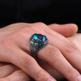 Vintage Pattern Ancient Dual Color Geometric Ring – Holiday Gift Ideas — 9