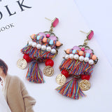 Rhinestone Tassel Color Handmade Earrings – Meaningful Gifts — 4