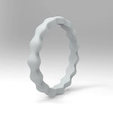Wave pattern 3mm silicone ring – Everyday Gifts — 7