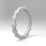 Wave pattern 3mm silicone ring – Everyday Gifts — 7