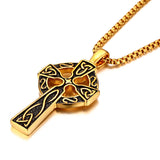 62MM Titanium Steel Celtic Cross Pendant Necklace – Jewelry Gift Ideas — 13
