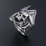 Old Devil Skull Titanium Steel Ring – Everyday Gifts — 7