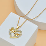 Mother's Day Mom Heart Shape With Diamond Letter – Gifts for Her — 4