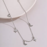 Fashion Moon Star Tassel Necklace Short Women – Jewelry Gift Ideas — 7