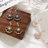 Sun and Moon Crystal Earrings with Diamonds – Meaningful Gifts — 5