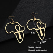 Fashion Hot Sale Cross Africa Map Earrings – Stylish Gifts — 1