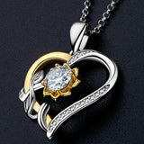 Color Separation Electroplated Heart Sunflower – Jewelry Gift Ideas — 5