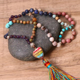 Women's Boho Colorful Stone Pendant Tassel – Jewelry Gift Ideas — 5
