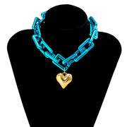 Personality Stitching Cross Button Chain Necklace – Jewelry Gift Ideas — 2