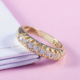 Gold-Plated Fashion Single Row Geometric Ring Female – Stylish Gifts — 5