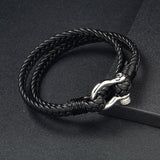 Navy Anchor Chain Genuine Leather Vachette Clasp – Jewelry Gift Ideas — 3