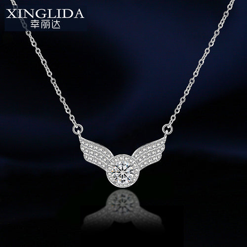 Angel Wing Pendant With Certificate Mossan – Jewelry Gift Ideas — 2