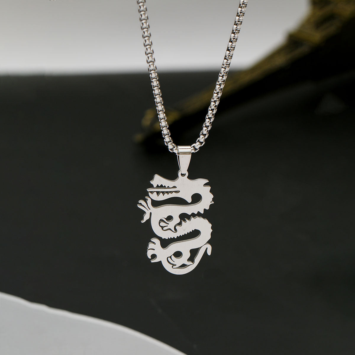 Fashion Steel Dragon Necklace Versatile For Men – Jewelry Gift Ideas — 1