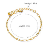 Anklet Figaro Blade 18K Stainless Steel – Stylish Gifts — 17