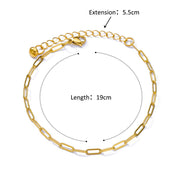 Anklet Figaro Blade 18K Stainless Steel – Stylish Gifts — 17
