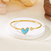 Hollow Drop Oil Heart Shape With Diamond Bracelet – Jewelry Gift Ideas — 5