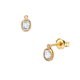 Simple Retro Sky Blue Topa Earrings – Special Occasion Gifts — 2