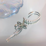 Full Diamond Pearl Bow Fringe Earrings – Surprise Gifts — 6