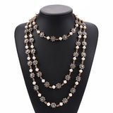 Multi Layer Pearl Crystal Gem Necklace – Jewelry Gift Ideas — 3